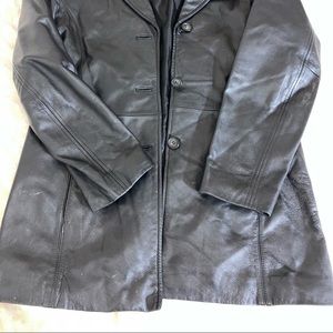 Jennifer Lopez black leather jacket in m size